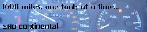 1993 Ford Taurus - Close-up of a car's dashboard gauges, showing mileage and fuel levels.