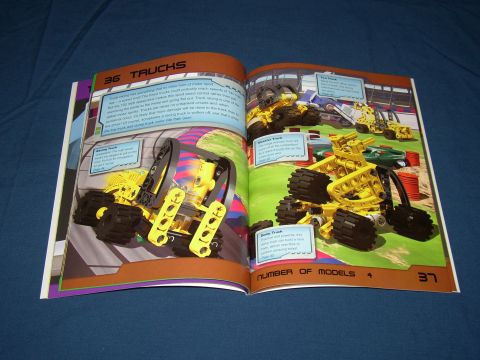 1987 Volkswagen Golf - This document displays various toy truck models, including racing, monster, and dump trucks, with descriptive text.