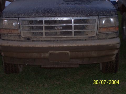 1979 Ford F-150 - This truck's front end is covered in mud, obscuring any specific year details.