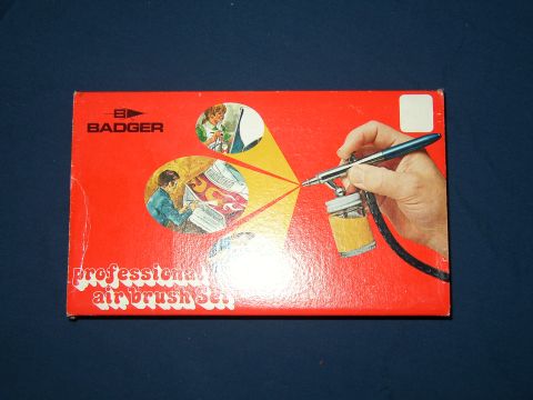 1987 Volkswagen Golf - This is a box for a Badger professional air brush set, illustrations of its use.