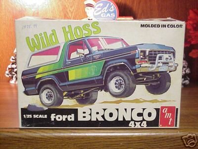 1979 Ford Bronco - This is the box art for an AMT 1/25 scale Wild Hoss Ford Bronco 4x4 model kit.