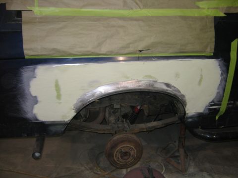 1994 Ford Bronco - pass side sanded and ready for chesse two