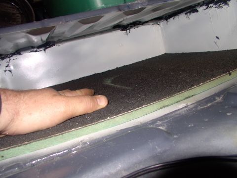 1986 Ford Bronco - Here's the rubberized top coated insulation. It ought to kill some sound, insulate a bit and stop the amps from sliding around.