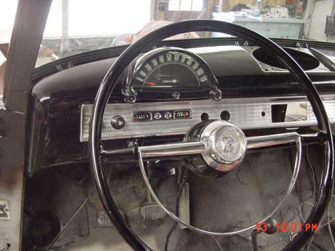 1954 Ford Customline - A shot of the refurbished dash in the 54 Ford