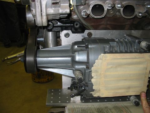 1993 Ford Taurus - Engine and transmission components are visible, with a supercharger partially covered by tape.
