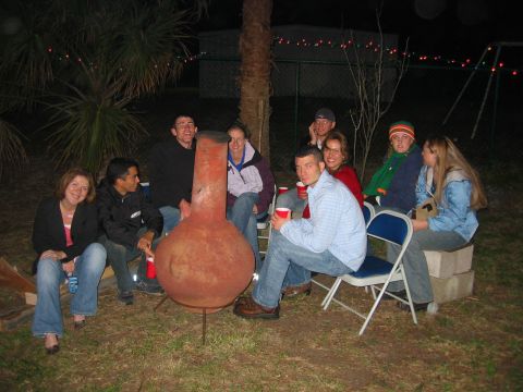 1989 Ford Bronco - So mother nature decided to freeze us with 45 degree temps, so we fired up the bong shaped fire...thing...