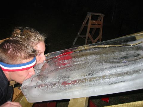 1989 Ford Bronco - The good thing about it being so cold is the ice luge was gonna be around for a while.