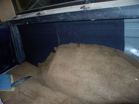1986 Ford Bronco - Here it is on the inner quarter. Easy to install and 1/10th the cost of some of the matting sold by stereo places.