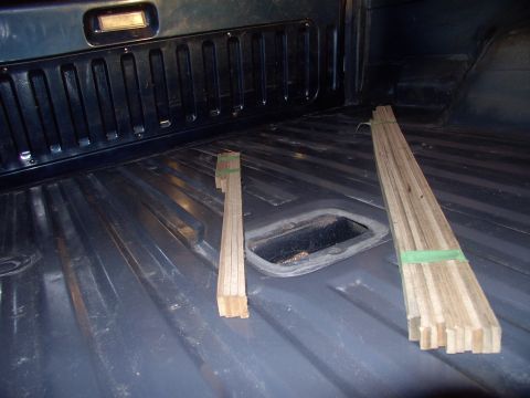 1986 Ford Bronco - These are 1/4" masonite strips I sliced up into 1" strips to replace the rotted carboard/waferboard stuff that Ford had laid down 20 years…