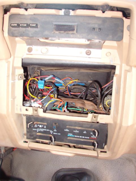 1983 Ford Bronco - I wanted to install a DIN radio & a 1/2-DIN equalizer, so I cut out the dash. See the NEXT few pics... I also got sick of fighting the vacu…