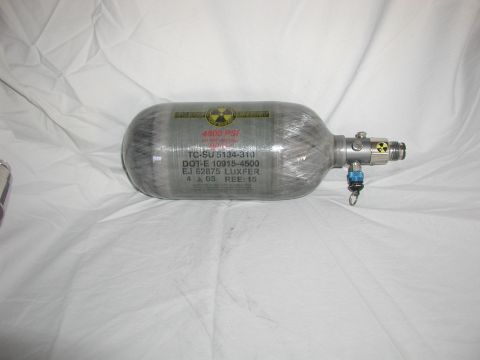 1985 Ford Bronco - A compressed gas cylinder with markings indicating 4500 PSI and a radiation symbol is shown.