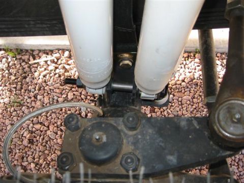 1994 Ford Bronco - Rear suspension components, including shock absorbers, are visible in this close-up shot.