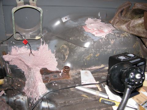 1989 Ford Bronco - cut out rust an replaced with sheet metal fiberglass an bondo to seal