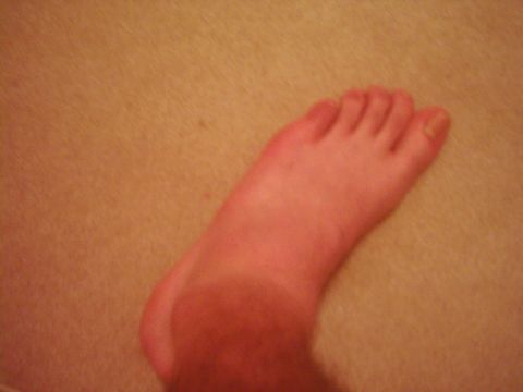 1978 Ford Bronco - This photo shows a human foot, not a 1978 Ford Bronco.