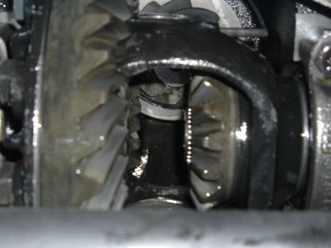 1989 Ford Bronco - Close-up of differential gears, showing internal components and lubrication.