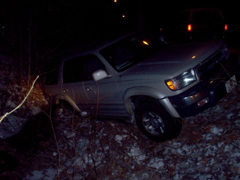1983 Ford Bronco - A friend's 2Runner that spun a few times on ice & backed into this ditch.