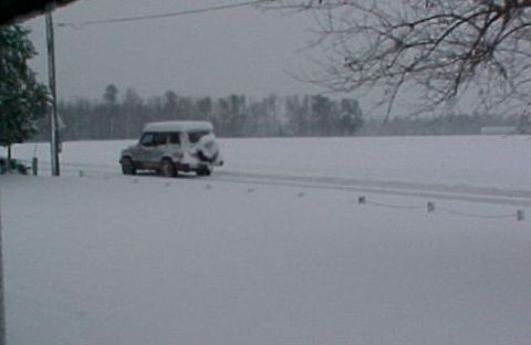 1987 Ford Bronco - A neighbor checking out the roads.