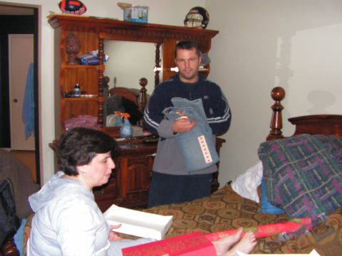 1978 Ford Bronco - Margaret wrapping presents for Rich.