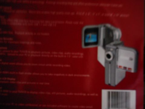 1978 Ford Bronco - A digital camcorder is shown against a red background with product information.