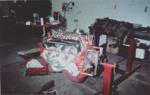 1988 Ford LTD Crown Victoria - The fresh 331 on the engine stand