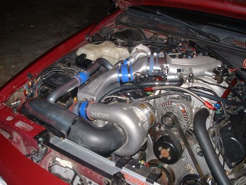 1992 Ford Crown Victoria - Custom engine bay modifications a Paxton supercharger and updated intake system.