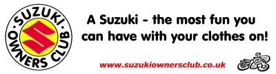 1985 Ford LTD Crown Victoria - Suzuki Owners Club promotional logo banner, not a technical document.
