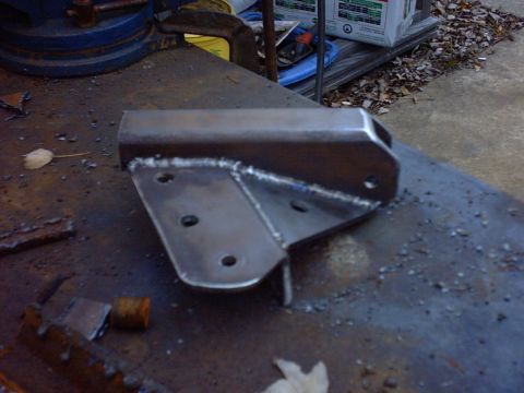 1995 Ford Bronco - Start of the track bar bracket which will be bolt on and also tied to the crossmember.