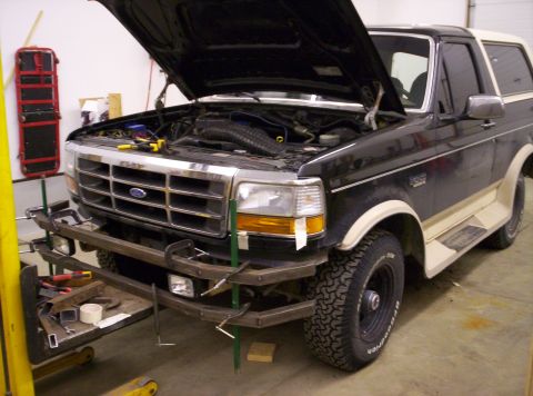 1993 Ford Bronco - With KC lights about where they will go