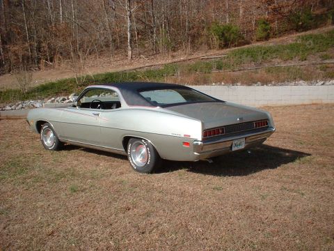 1971 Ford Torino - Rear view of a 1971 Ford Torino coupe with a black vinyl roof.