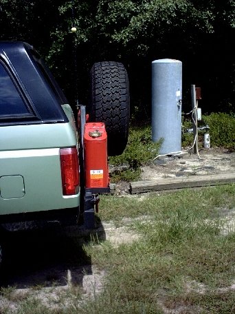 1994 Ford Bronco - Side view of "loaded" carrier.