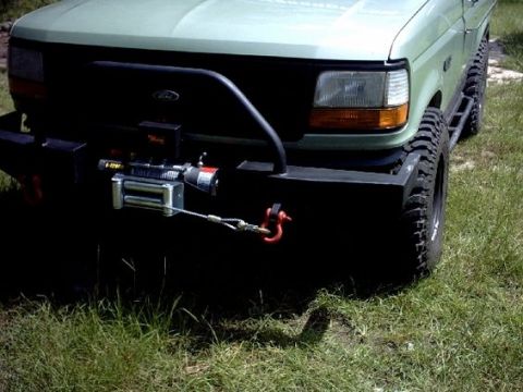 1994 Ford Bronco - 12,000 # MileMarker winch and clevises installed (clevises are rubber coated to cut down on rattle).