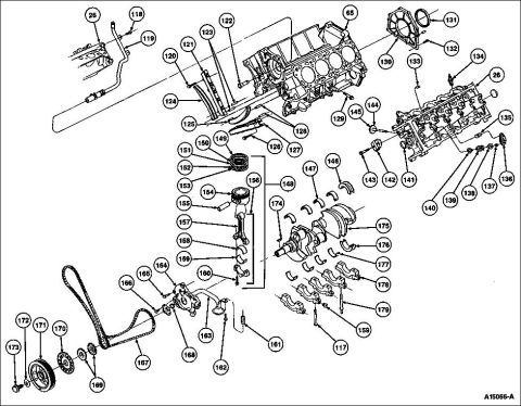 1994 Ford Crown Victoria - Exploded 4.6L 2V LongBlock 1 Bolt N806155-S2 2 Fuel Charging Wiring 9D930 3 Accelerator Cable Bracket 9723 4 Bolt N804394-S8M 5 Fuel Inject…