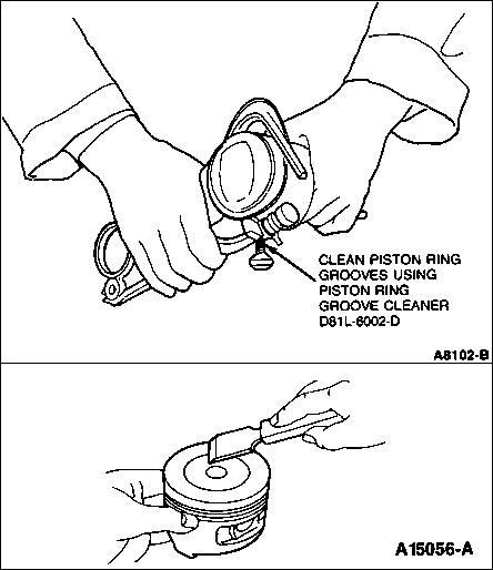 1994 Ford Crown Victoria - CAUTION: Do not use a caustic cleaning solution or a wire brush to clean pistons. Remove deposits from the piston surfaces. Clean gum or va…