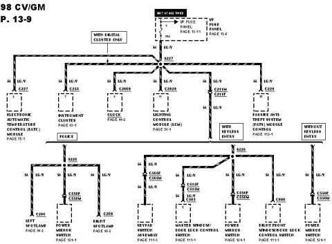 1994 Ford Crown Victoria - '98 Power Distribution P.13-9