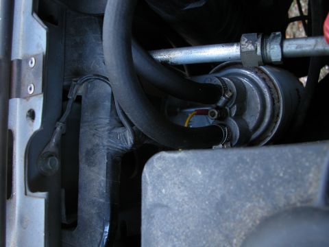 1990 Ford Bronco - Remote PermaCool tranny filter with sending unit loccated next to upper radiator where the stack tranny line enters. I thought this a bette…