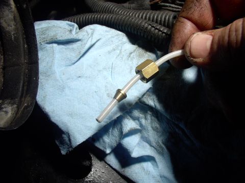 1986 Ford Bronco - It's just a compression fitting, same behind the gauge inside too.