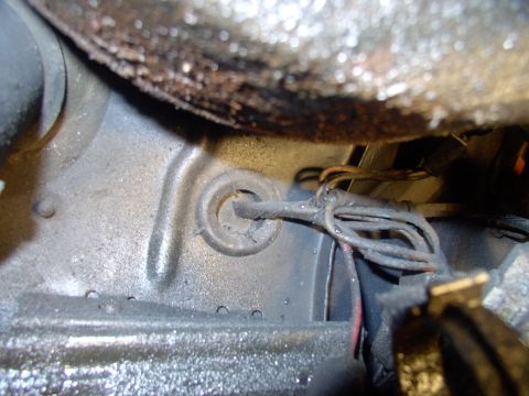 1986 Ford Bronco - The only tough part is deciding where to run the tubing through the firewall. I chose to crowd this grommet, just below the steering wheel.…