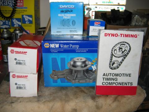 1992 Ford Bronco - New parts for the engine, motor mounts, waterpump, timing chain, tensioner pulley and fuel pressure regulator.