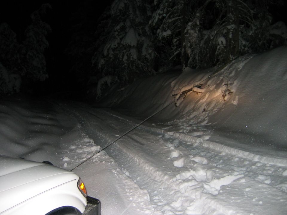 1999 Toyota Tacoma front corner in snow