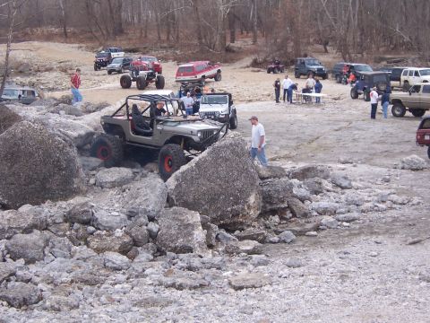 1999 Jeep TJ - Junkyard betwixt a rock and hard place