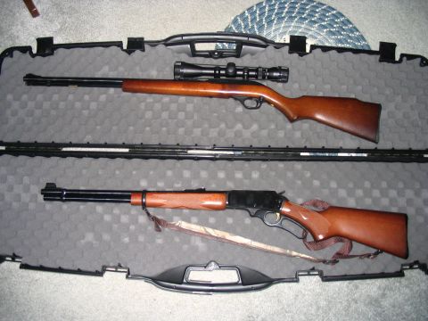 1996 Ford Taurus - Two rifles are displayed inside a gun case, with a SuperMotors watermark visible at the bottom.