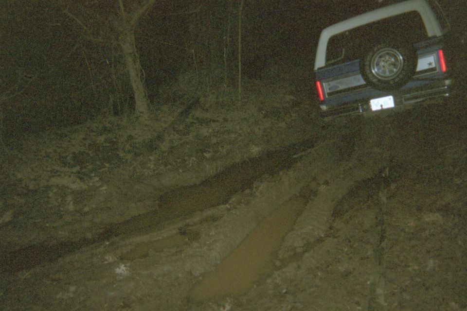 No, those aren't my tracks. Found out later that some "big jeep" got stuck down there a week before