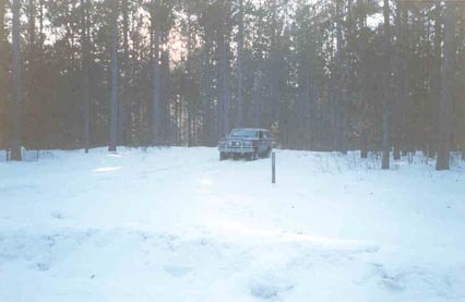 1991 Ford Bronco - 1991 Ford Bronco parked in a snow-covered area with trees in the background.