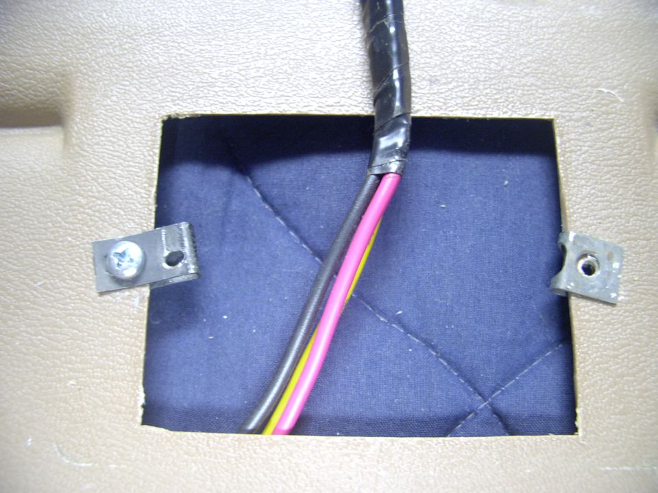 After marking the clip, through light fixture's mounting hole, I drilled a hole in the screw clip. Man those things are difficult to drill through ! Must be hardened steel ! Try to drill straighter than I did, not that it matters, no one will see it.