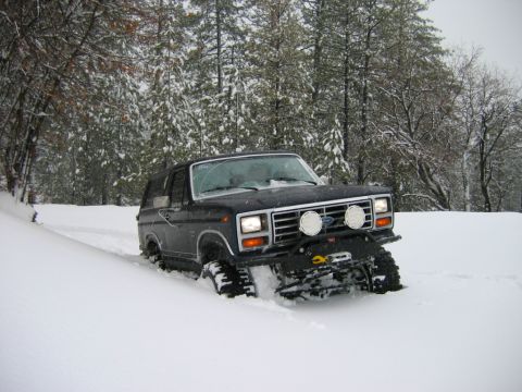 1985 Ford Bronco - trying to take the trail to the boy scout camp but soon gave up