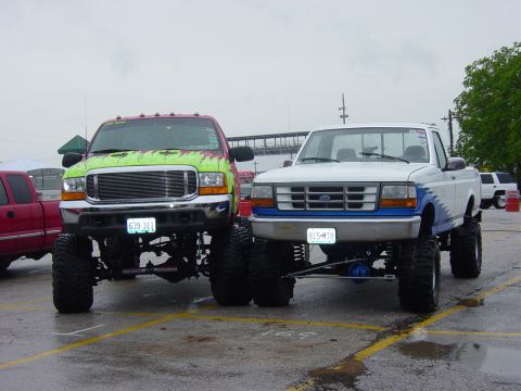 1983 Ford Bronco - Aj's truck and mine.
