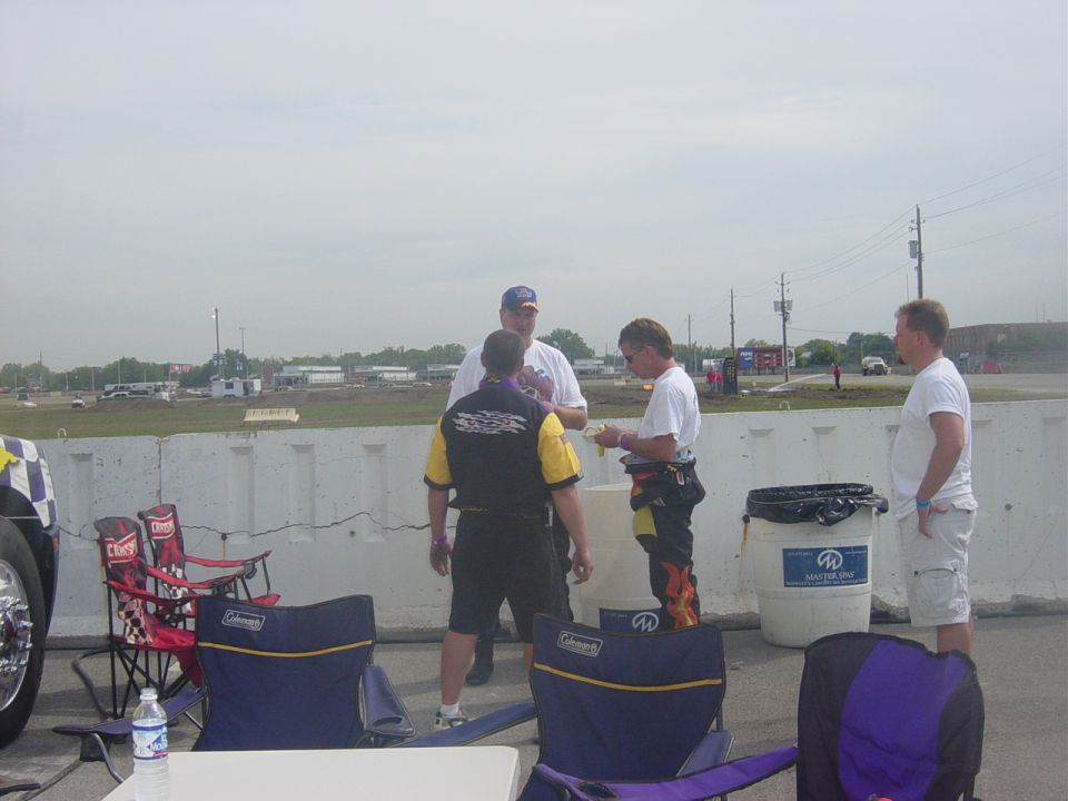 Doug Noelke "BigDawg" on the left in back, Dan Runte "BigFoot" in the center, Daren, crew guy for "BigDawg" on the right, and me in front.