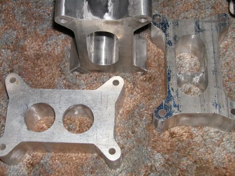 1966 Ford Fairlane - carb spacer I had to make