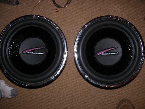 1989 Ford Bronco - 2-12" audiobahn subs waiting for the box