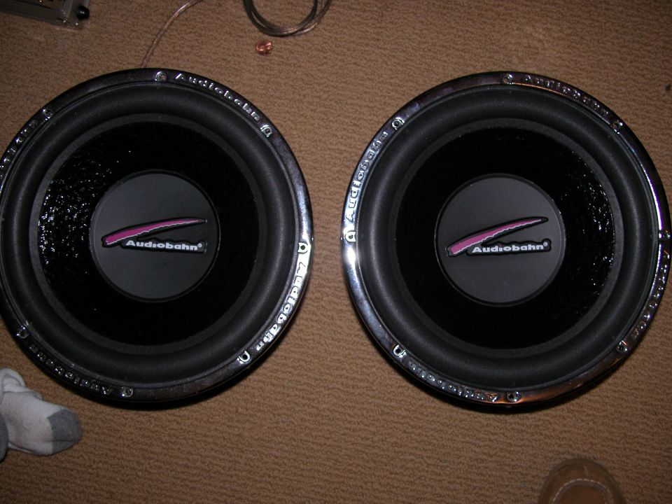 2-12" audiobahn subs waiting for the box